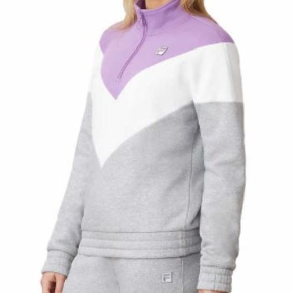 Deal 🔥🔥🔥FILA Logo Pullover 1/4 Zip Cotton Size Large - Picture 3 of 4